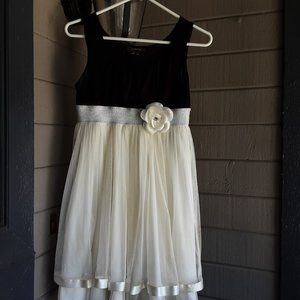 My Michelle black and cream dress size 14 kids